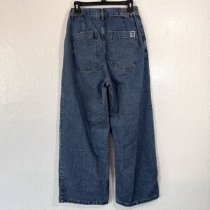 Lucy & Yak Cole - Wide Leg Denim Jeans in Mid Wash Blue